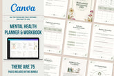 Mental Health Planner & Workbook - 75 Pages